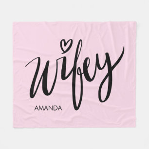 Polaire Cadeau couverture en laine pour femme avec nom per