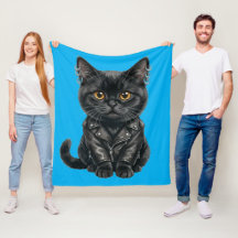 Chat de rap urbain en veste de cuir couverture en 