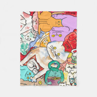 POLAIRE CHATS ! J'AIME DES CHATS !  COUVERTURE