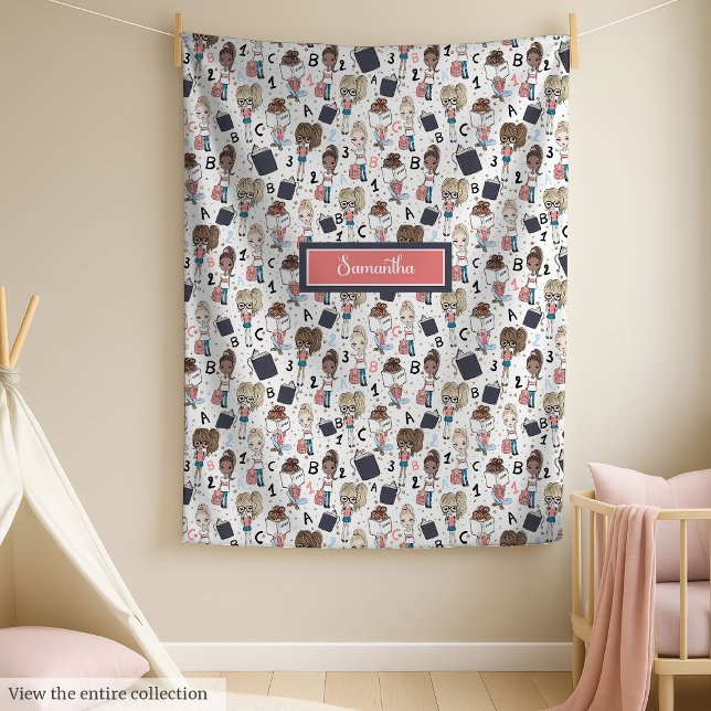 Polaire Chic couverture scolaire aux couleurs pastel pour  (Chic school blanket with pastel colors for girls)