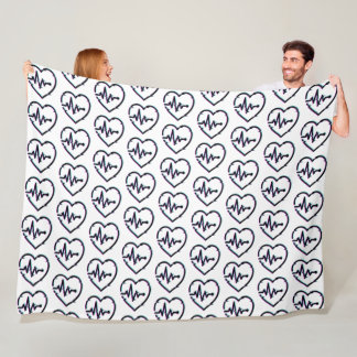 Polaire Coeur Vérifier la couverture en toison, toutes les