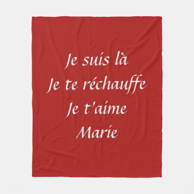 Polaire Couverture 100% personnalisée (Devant)