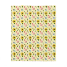 Couverture à motif floral de prairie charmante d'é