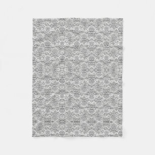Polaire Couverture à motif répétitif gris ADOM Minimaliste