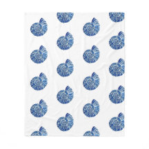 Couverture Ammonite Aquarelle Bleue - Côtière