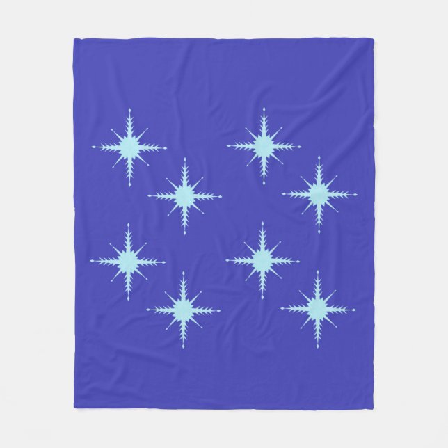 Polaire Couverture avec de beaux flocons de neige (Devant)