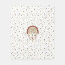 Couverture bébé en fleece bohème fantaisiste abeil