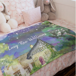 Polaire Couverture bébé en molleton personnalisée - Jardin