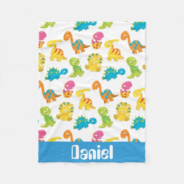 Polaire Couverture bébé motif de dinosaure préhistorique (Devant)