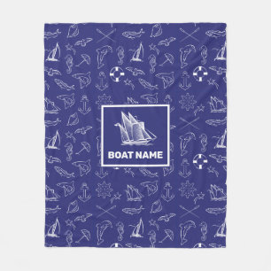 Polaire Couverture Bleue Marine Dessin Marin