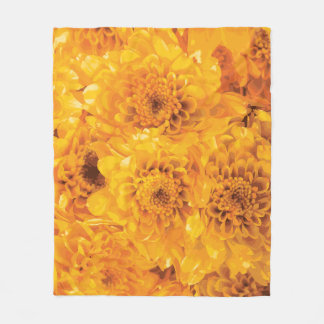 Polaire Couverture Bouquet Chrysanthème d'or