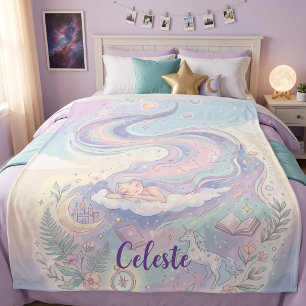 Polaire Couverture céleste pastel personnalisée et rêveuse
