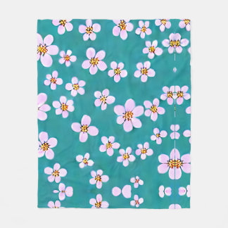 Polaire Couverture cerise en fleurs