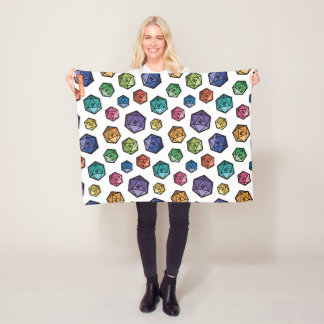 Polaire Couverture colorée du motif D20