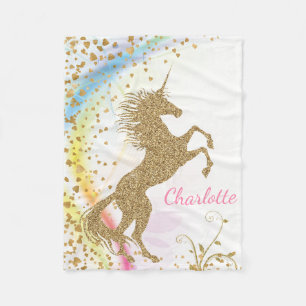 Polaire Couverture de bébé licorne