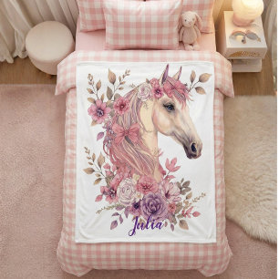 Polaire Couverture de cheval personnalisée mignonne pour l