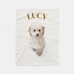 Polaire Couverture de chien personnalisée avec le nom de v