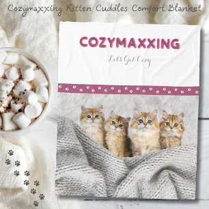Polaire Couverture de Confort Câlins de Chatons Cozymaxxin