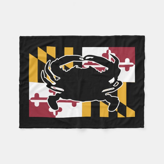 Polaire Couverture de drapeau/crabe du Maryland (Devant (Horizontal))