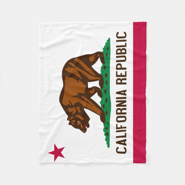 Polaire Couverture de drapeau d'ours de la Californie (Devant)