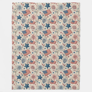 Polaire Couverture de drapeau vintage accent patriotique d