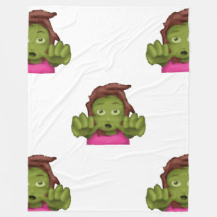Polaire couverture de femme emoji zombie