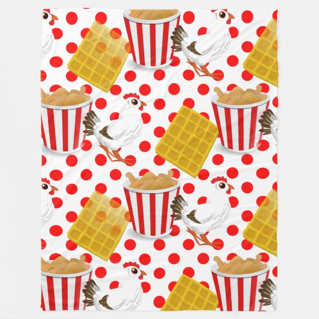 Polaire couverture de gaufres de poulet (Devant)