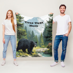 Polaire Couverture de jet nature Ourse noire