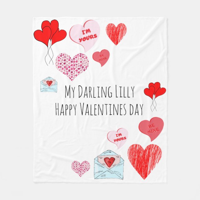 Polaire couverture de jour des valentines (Devant)