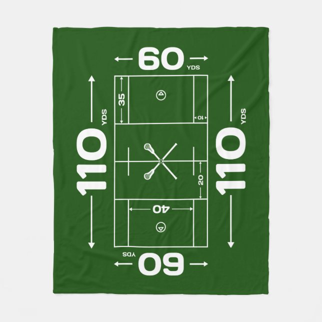 Polaire Couverture de lacrosse - conception de champ de (Devant)