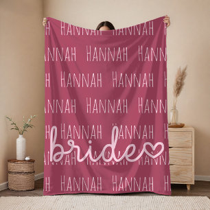 Polaire Couverture de mariage personnalisée, cadeau de mar