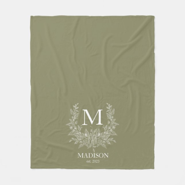 Polaire Couverture de monogramme (Devant)