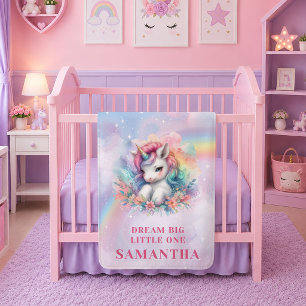 Polaire Couverture de naissance Licorne Magique Colorée po