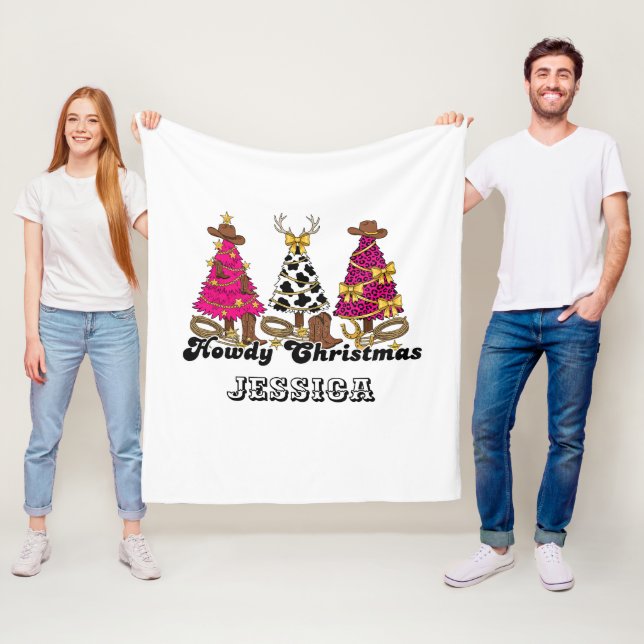 Polaire Couverture de Noël Howdy personnalisée (En situation)