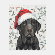 Couverture de Noël labrador noir