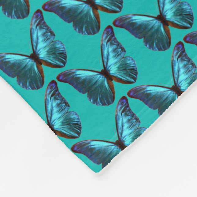 Polaire Couverture de papillon bleu Morpho (Coin)
