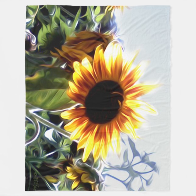 Polaire Couverture de tournesols (Devant)