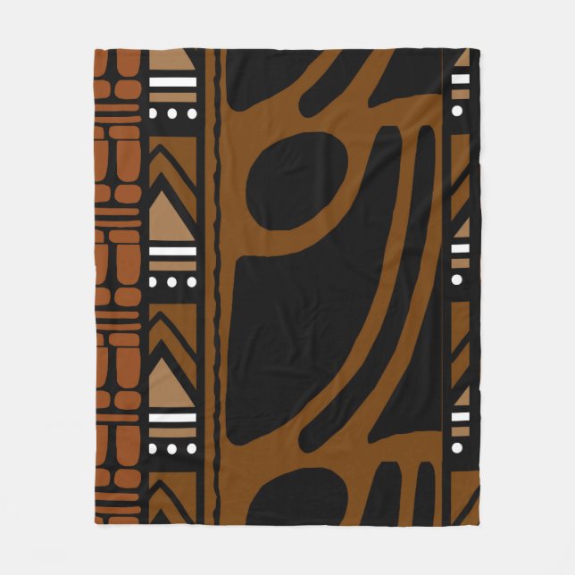 Polaire Couverture décorative africaine Bogolan (Devant)