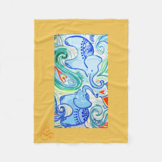 Polaire Couverture d'éléphant d'Asie de maman et de bébé