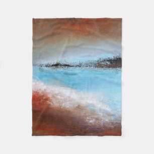 Polaire Couverture d'ouatine d'abrégé sur turquoise de
