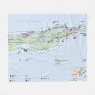Polaire Couverture d'ouatine de carte de Royale d'île