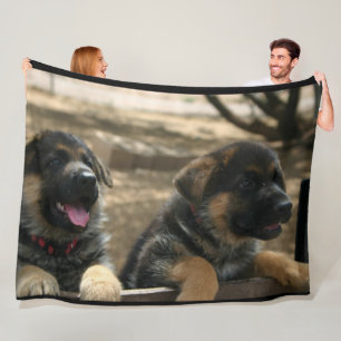 Polaire Couverture d'ouatine de chiots de berger allemand