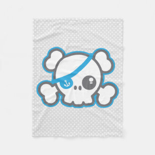 Polaire Couverture d'ouatine de crâne de pirate de Kawaii