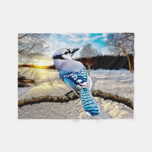 Polaire Couverture d'ouatine de geai bleu