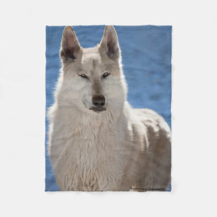 Polaire Couverture d'ouatine de loup blanc