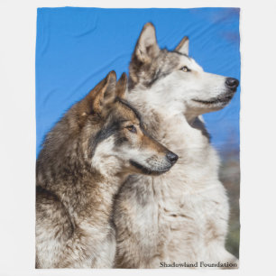 Polaire Couverture d'ouatine de loups