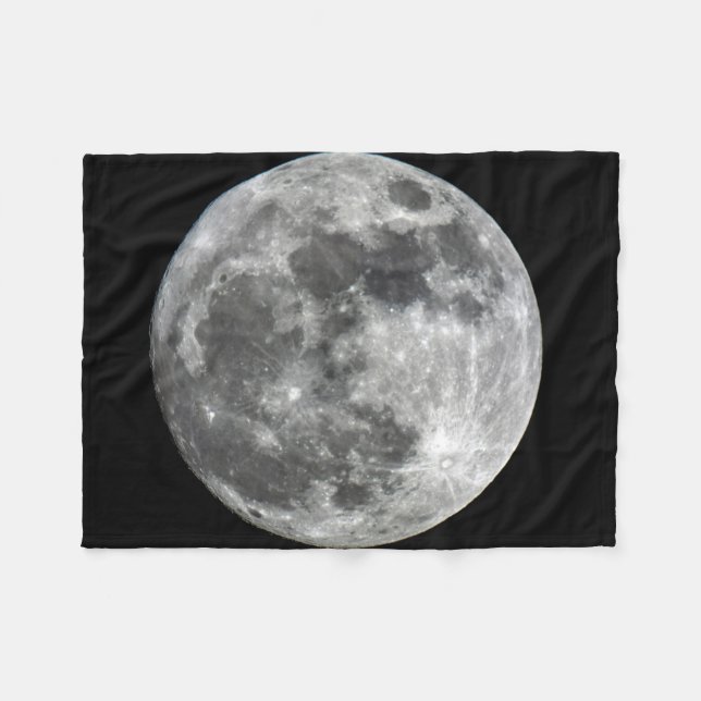 Polaire Couverture d'ouatine de lune de Supermoon (Devant (Horizontal))