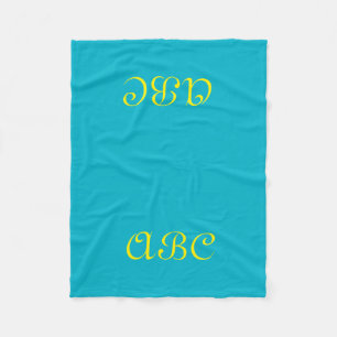 Polaire Couverture d'ouatine de monogramme