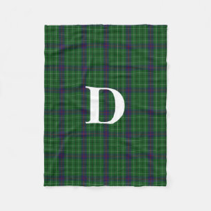 Polaire Couverture d'ouatine de monogramme de plaid de