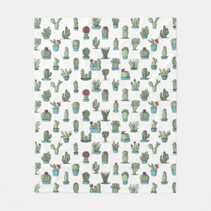 Polaire Couverture d'ouatine de motif de cactus